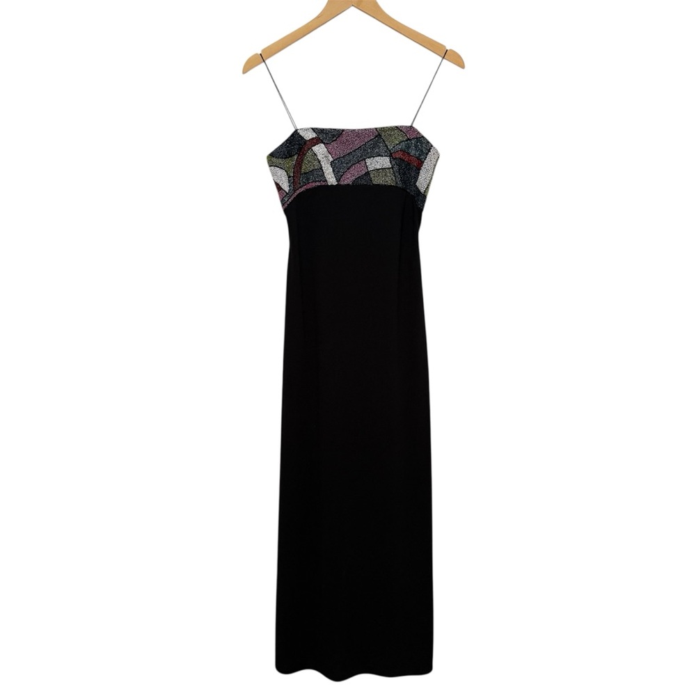 Vintage Multicoloured Sequin Formal Dress Gown